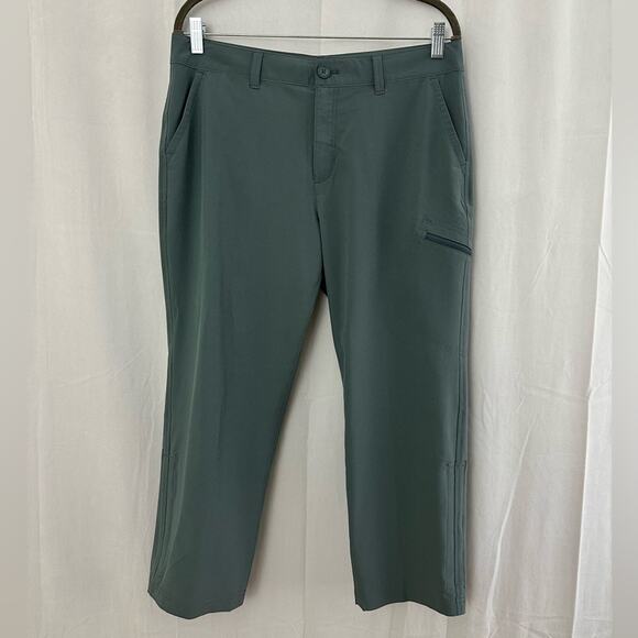 Eddie Bauer Gray Stretch Ripstop Crop Pant Womens Size 8 - Picture 1 of 6